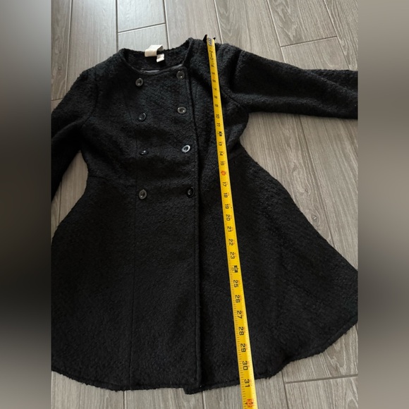 Forever 21|Wool blend black peacoat,tweed style in classic feminine style••Large - Picture 12 of 14